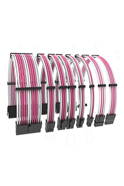 1stPlayer ATX Power Supply Cable Extension Set, 1stPlayer® Premium, 30 cm, St...