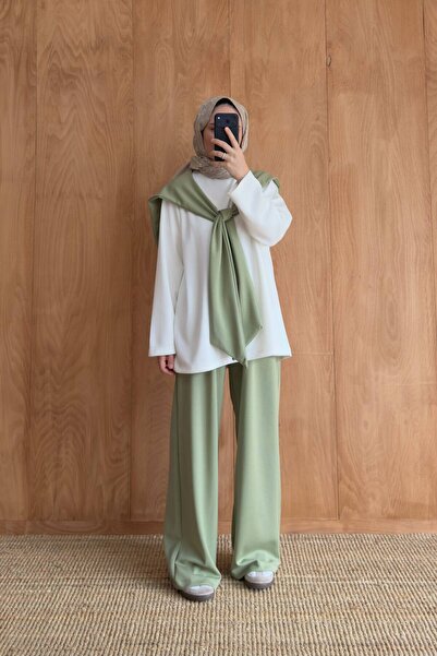Melike Tatar Modal Suit with Shawl 3-3462