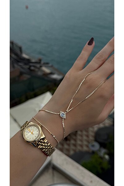 ADENNA JEWELRY Göz Detaylı Nazar Gold Şahmeran