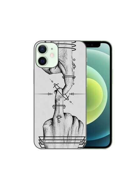 OEM Калъф, съвместим с Apple iPhone 12 Mini, силиконов гел TPU модел Universe...