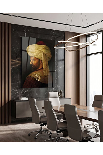 FavloArt Fatih Sultan Mehmet Portre Pleksi Tablo – Modern Ofis ve Yaşam Alanl...
