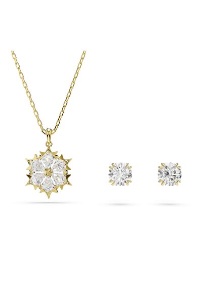 Swarovski Magic Set, Set (2), Karışık kesim, Kar tanesi, Beyaz, 18k altın ren...