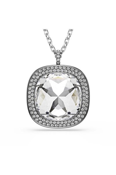 Swarovski Una Angelic Kolye ve broş, Yastık kesim, Beyaz, Karışık kaplama