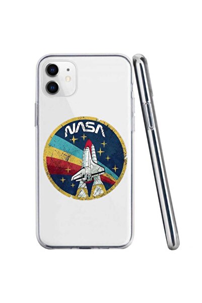 OEM Husa compatibila cu Apple iPhone 11 Silicon Transparenta Model Nasa Sticker