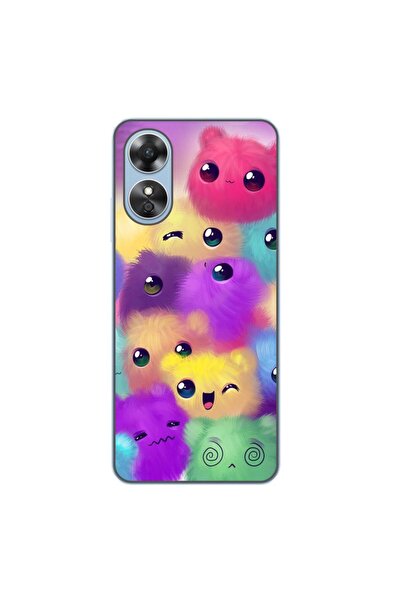 OEM Husa compatibila cu Oppo A17 Silicon Gel Tpu Model Pufosi Colorati