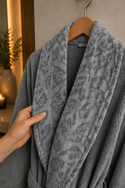 Mela Home |   Premium |   100% Cotton Women's / Men's Unisex Bathrobe - Towel - Dowry Set