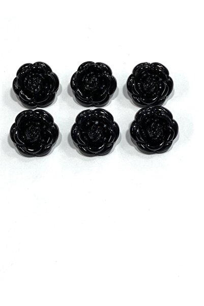 karantuhafiye Italian Jacket Button / Rose Model / Set of 6 / Black / 2.2 cm ...
