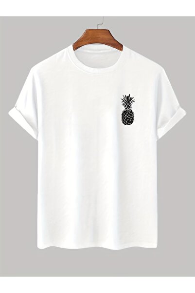 PAVRO Unisex Άνετο T-shirt με μικτό σχέδιο και στάμπα