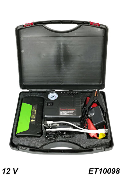 Generic 12V Car Jump Starter Kit Power Bank Air Compressor USB Charger LED Li...