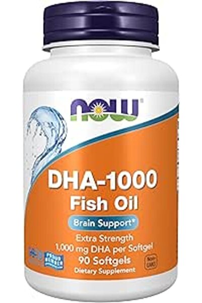 Now كبسولات زيت السمك DHA-1000 ناعمة 90 حبة # 6140