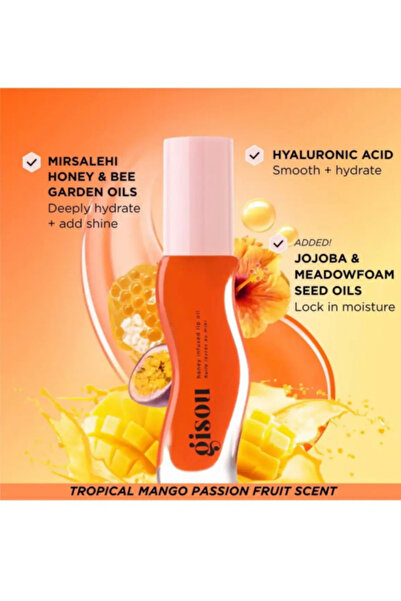 GISOUE Honey Infused Lip Oil Mango Passion Punch-8 ml(8ml)