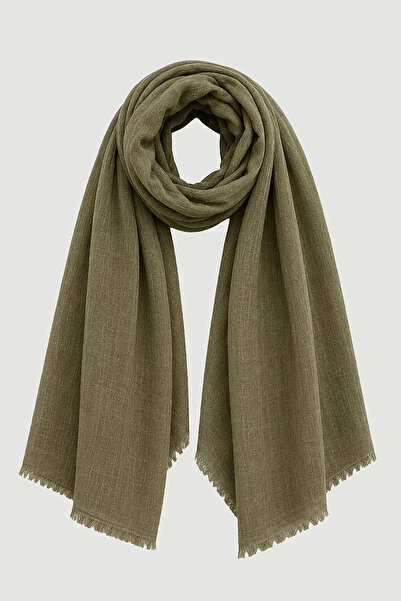 Gusto Solid Color Shawl - Khaki