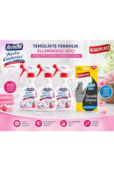 Armelit WC oil koku giderici sprey Bahar çiçekleri 250 ml 3 adet