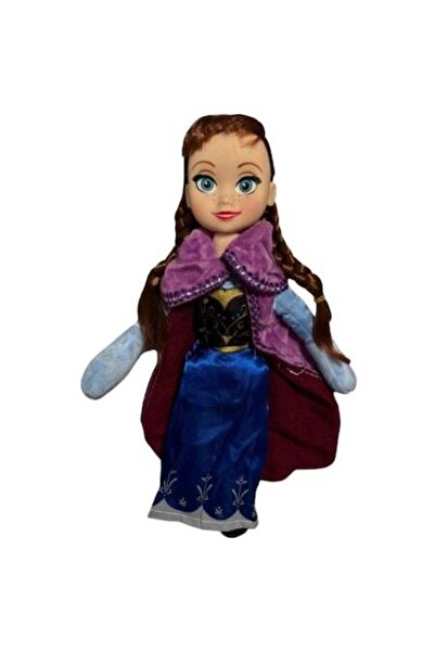 Frozen Anna Doll, plush, 33 cm, blue-purple