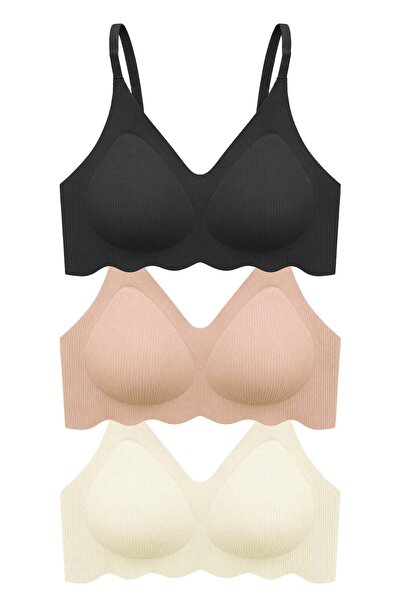 Cottonhill Seamless Bra - Elara |   Laser Cut Wire Free Thin Wick Textured Se...