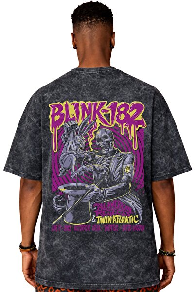 SEVBANO Blink-182 Rock Metal Music Band Back Printed Unisex Oversized Vintage...