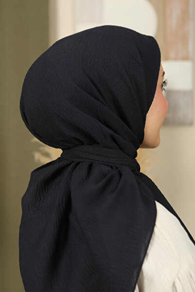 MOONSCARF Mio caz koyu lacivert rengi eşarp 100*100cm