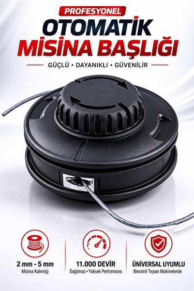 NZB 1 Adet Motorlu Tırpan Uyumlu Misina Başlığı Plastik Otomatik Tırpan Kafas...