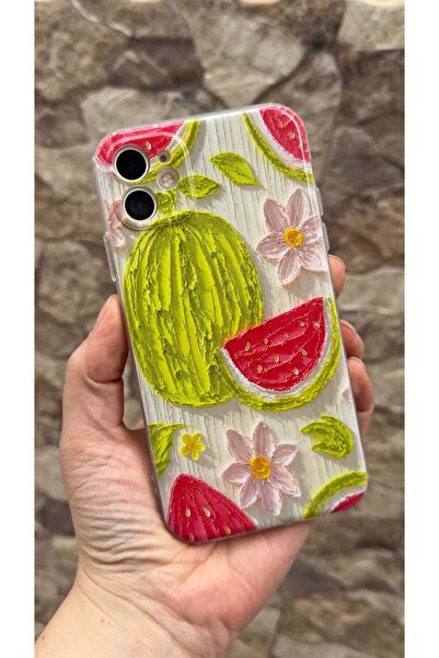 Vip Case iPhone 11 Uyumlu Karpuz Desenli Yaz Temalı Şeffaf Darbe Emici Kamera...