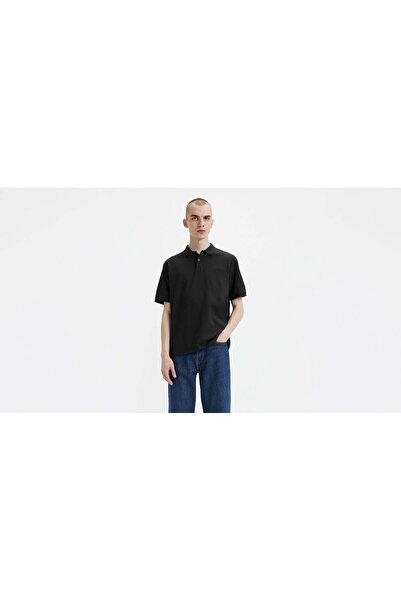 Levi's Pánské pohodlné černé tričko Polo Neck - A6735-0011