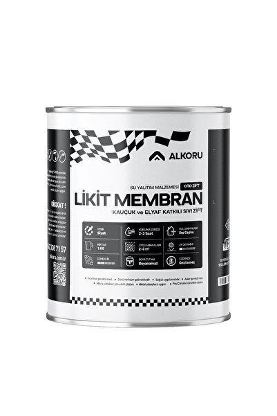 ALKORU 1 KG Oto Zift Kauçuk ve Elyaf Katkılı Sıvı Su Yalıtım Malzemesi
