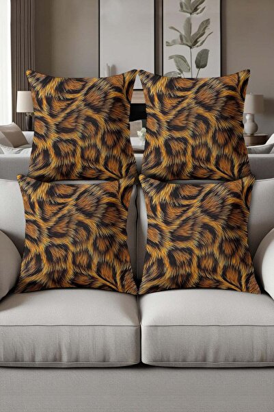 Dolce Mariee Digital Printed Soft Textured 4-Piece Throw Pillow Cover Set Krl...