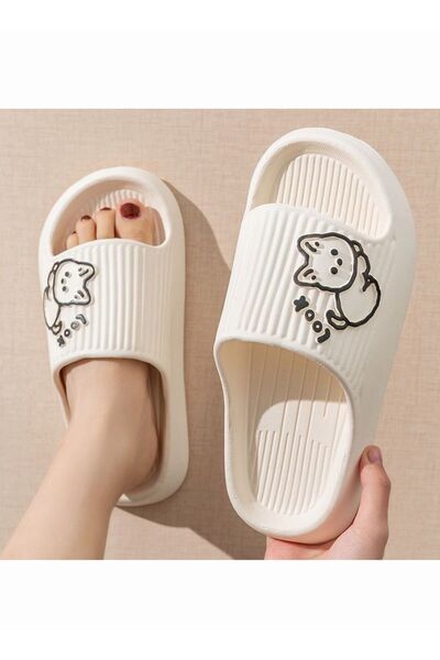 Generic Cartoon Cat Slippers for Women and Men, Slippers Shower Shoes Indoor ...