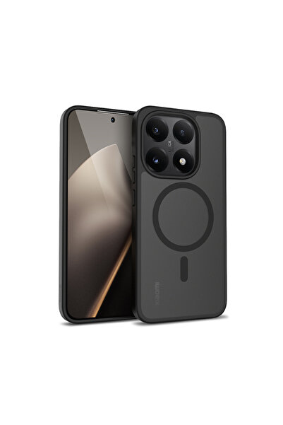 Crong Husă Hibridă Mată Magnetică - Etui MagSafe Xiaomi 15T (negru)
