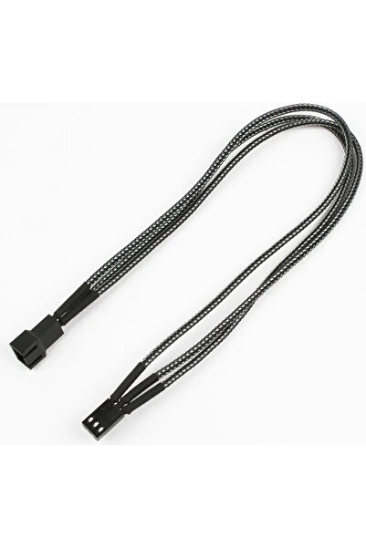 Nanoxia Kabel 3-Pin Verl√§ngerung, 30 cm, Single, carbon