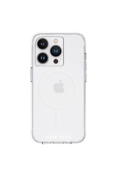 Case-Mate Husă rezistentă transparentă MagSafe pentru iPhone 14 Pro (Transpar...