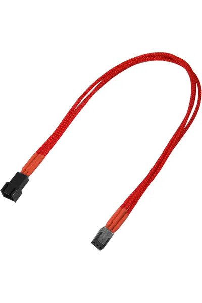 Nanoxia Kabel 3-Pin Verl√§ngerung, 30 cm, Single, rot