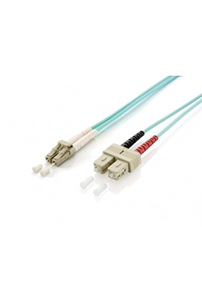 EQUIP Cablu patch LC->SC 5.00m Multimod Duplex OM3 turcoaz în pungă de plastic