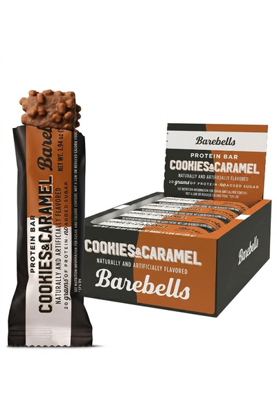 Barebells بسكويت البروتين والكراميل - 12 قطعة، ألواح بوزن 1.9 أونصة - وجبات ا...