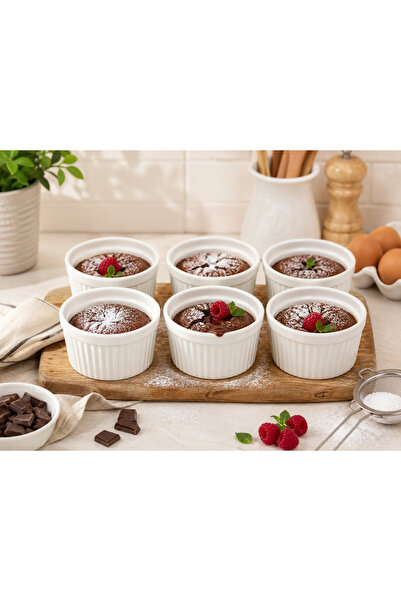 6 lı porselen sufle kabı