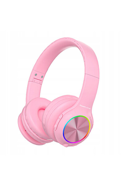 PowerLocus Căști Bluetooth PLED pentru copii, roz