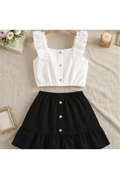 shop 2-Piece Woven Summer Sports Top and Bottom Set