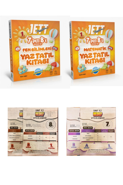 Ünlüler Karması JETT 7'DEN 8'E GEÇENLER İÇİN MATEMATİK + FEN BİLİMLERİ YAZ TA...