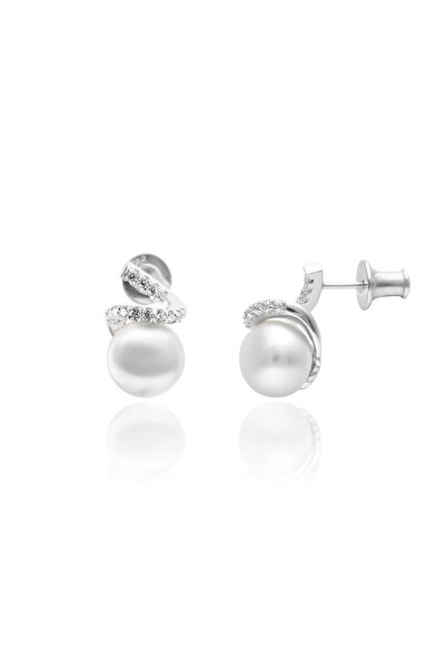 MANAVA Cercei argint cu perle naturale si zirconia - Filo