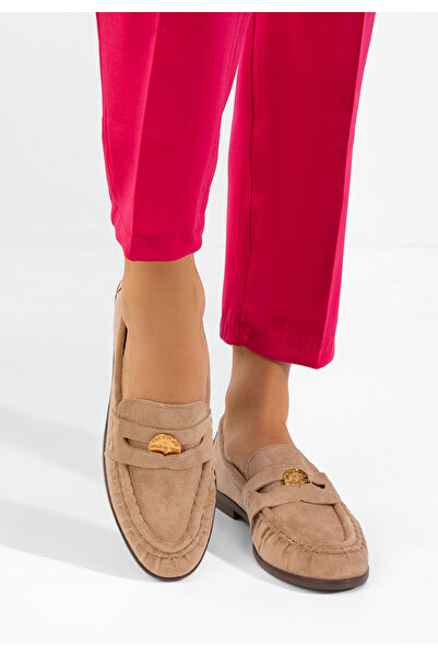 B T Shoes Henaria khaki Leather loafers
