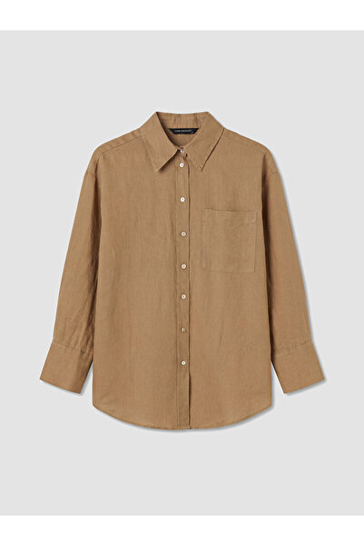 LC Waikiki Rmz Gi̇yi̇m Farkiyla Women's 100% Linen Shirt