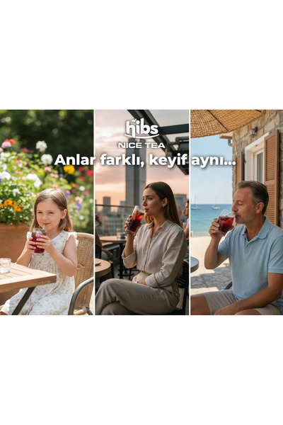 Hibs Nice Tea Demlenen Doğal Soğuk İçecek 6x1,5 lt Süzen Poşet Hibiskus-Demirhindi (45 Bardak)