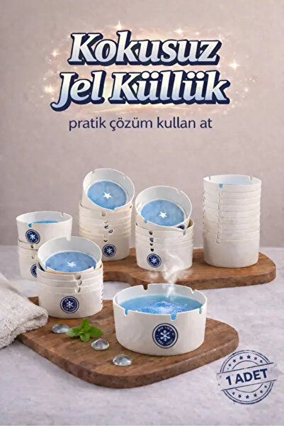 FBZhome Koku Hapseden Kokusuz, Taşınabilir, Pratik Jel Küllük (1 Adet) - Ofis...