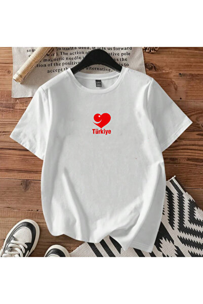 SUNFREE Türkiye Printed Oversize Short Sleeve Basic Unisex Tshirt
