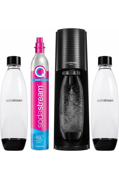 sodastream Saturator Terra + 2 sticle + gaz negru