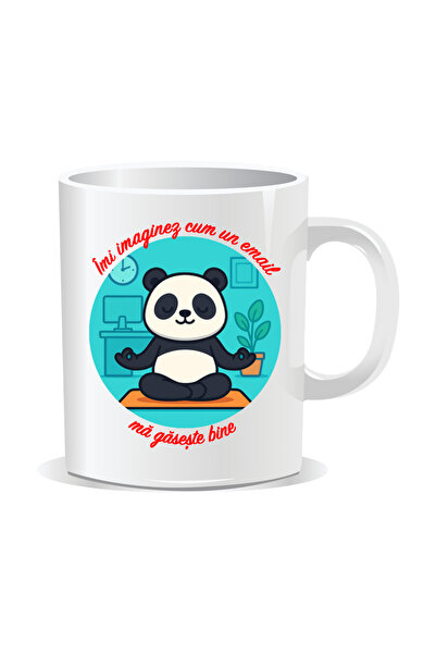 Mug Mania Cana personalizata cu mesaje pentru corporatisti, Imi imaginez cum ...