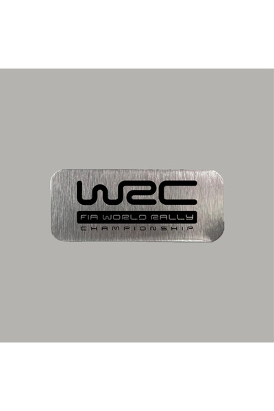 CRF WRC Metal Etiket 3x7 cm Arkası Yapışkanlı 1 Adet