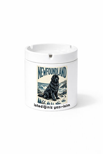 Kirbi Reklam Animal Newfoundland Dog Large Dog Double Sided Printed Ash Tray ...
