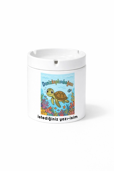 Kirbi Reklam Animal Sea Turtle Sea Turtle Double Sided Printed Ash Tray Ashtr...