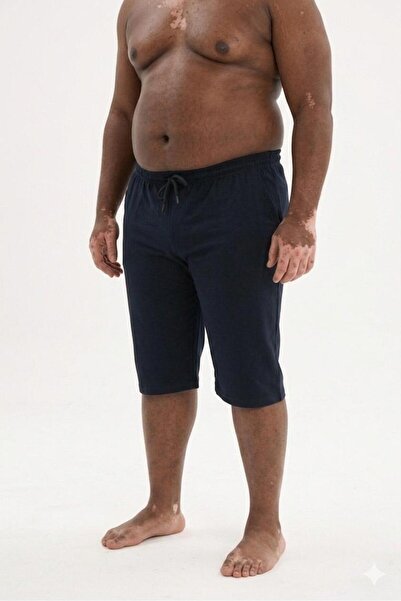 DÜVEN Big Size Superfine Cotton Men's Cotton Navy Blue Color Single Bottom Be...