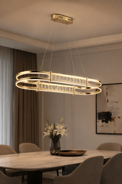 Taşcan Aydınlatma Marbella Sarkıt Led Avize Modern Luxury Salon Yemek Masası ...